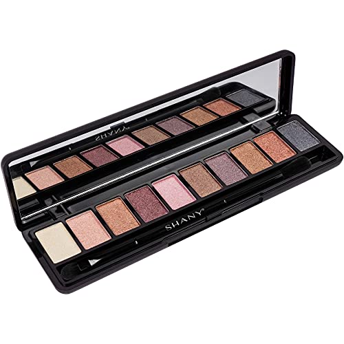 Shany Je Taime Travel Siseshadow Palette - 10 sombras nuas em mini paleta de maquiagem com tons e espelhos foscos e