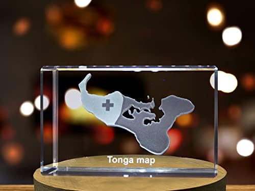 Tonga 3D Gravado Crystal 3D Gravado Cristal de lembrança/presente/decoração/colecionável/lembrança