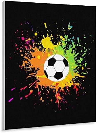 Pintura splash futebol tinta de futebol por números kits canvas pintura a óleo de acrílico diy para decoração de parede de casa 12x16