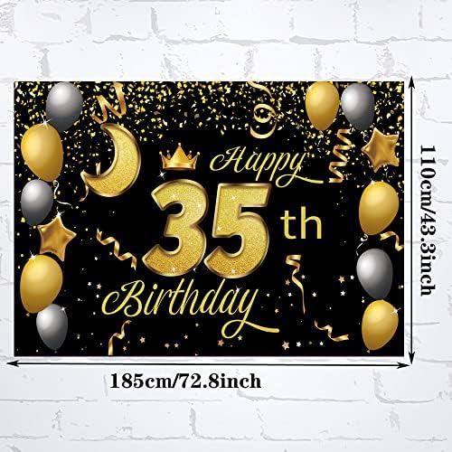Doce feliz 35º aniversário poster de banner 35 decorações de festa de aniversário 35º material de festa de aniversário 35º fundo fotográfico
