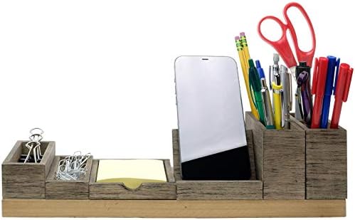 Excello Global Products Magnetic Desk Organizer | 6 compartimentos removíveis para canetas, lápis, post-its, clipes de