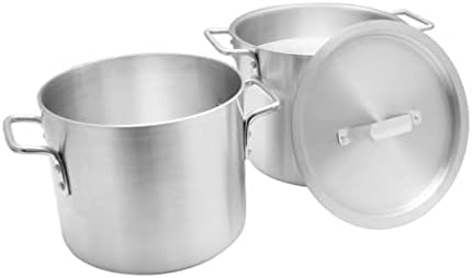TrueCraftware - 20 qt. Pote de caldeira dupla de alumínio com tampa-caldeira dupla de bitola pesada para sobremesas de queijo de