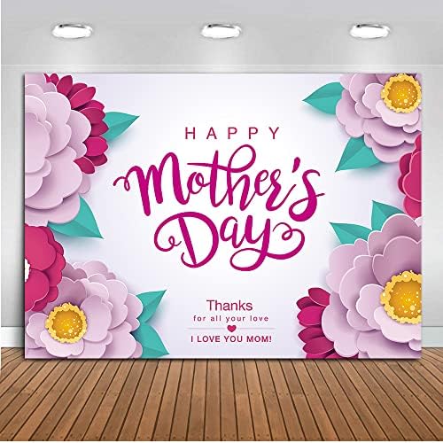 Feliz Dia das Mães Faculdades de Festas de Faculdade de Faculdade de Flores Pacurícios e Pink Fundamento I Love Mom Castos Areatórios da Festa da Festa de Bancário Decorações de Mesa de Tabel