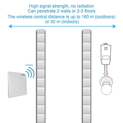 Pacote de interruptor escuro sem fio Kinetic Kinético, sem controle de controle remoto de bateria interruptor de luz diminuído