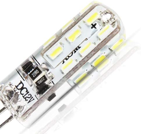 Mengjay® 10x G4 DC12V 1,5W Bulbo LED 24LEDS SMD 3014 Lâmpada de milho LED para lâmpada de cristal lâmpadas de lâmpadas frias brancas