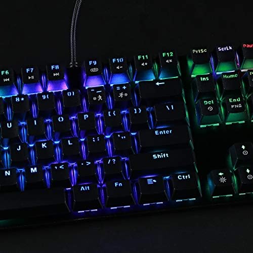 Teclado de jogo mecânico de teamwolf RGB 104 Chaves completas Blue switches Professional Anti-Ghost Programmable for PC Gamer