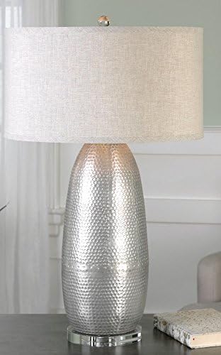 Utter Most Tartaro Hammered Iron Buzned Silver Table Lamp