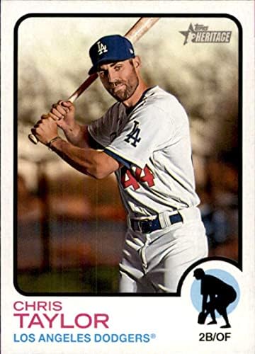 2022 Topps Heritage 312 Chris Taylor Los Angeles Dodgers MLB Baseball Base Trading Card