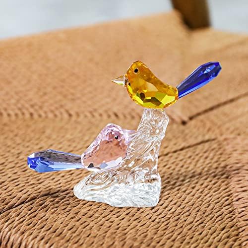 Longsheng - Desde 2001 - Crystal Bird Figure Crystal Crystal Paperweight Christmas Birthday Gift Home Table Decor