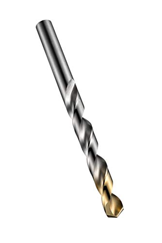 Dormer A00214.25 Ponto de divisão Drill Jobber, revestimento brilhante/de estanho, aço de alta velocidade, diâmetro da cabeça 0,561 , comprimento da flauta 114 mm, comprimento total 169 mm