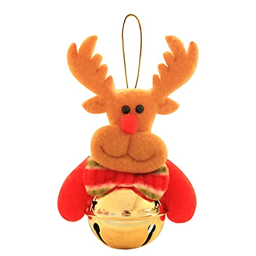 Pingente de campainha de boneca de pelúcia de Natal 2021 Novo pingente de decoração de árvore de Natal 2pc