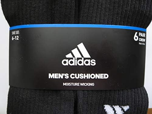 Adidas Men's Athletic umidade Wicking Crewioned Meias 6-Pack/ 6-Part