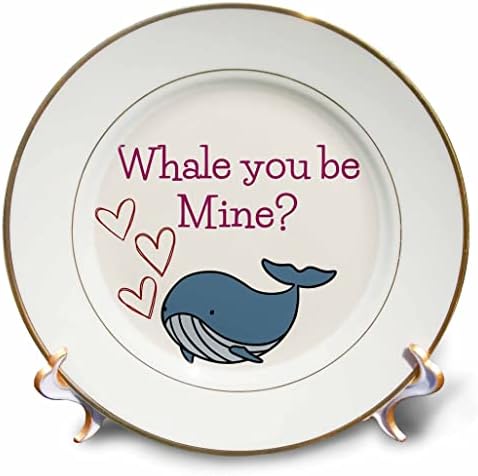 3drose imagem fofa de uma baleia com texto de baleia você é minha - pratos