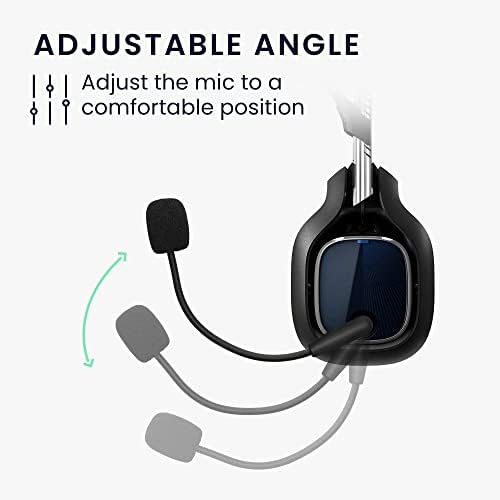 Microfone Kwmobile Compatível com Logitech Astro A40 / A40 TR - microfone de substituição para fones de ouvido para jogos - preto