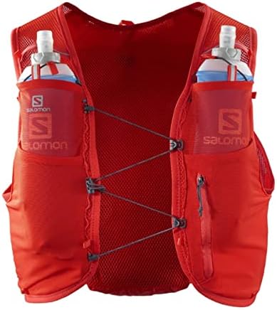 Salomon Adv Hydra colete 8 colete de corrida, vermelho ardente