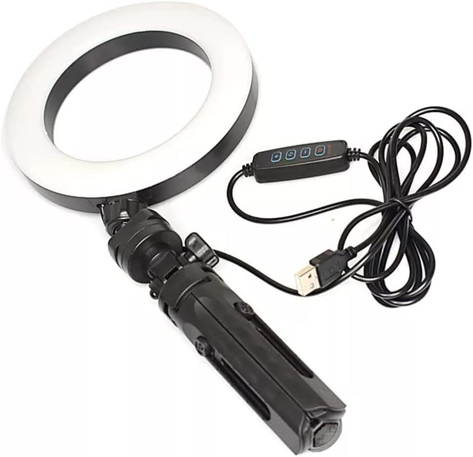 MXJCC Light com suporte para tripé e suporte para telefone, Luz de maquiagem LED de mesa diminuída para transmissão
