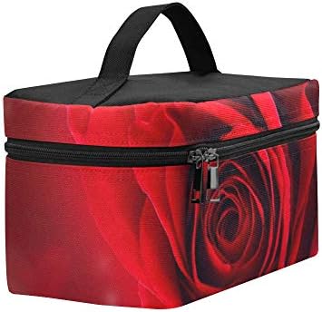 Blossom de rosa em forma de coração Padrão original lancheira Bolsa de bolsa de almoço Isold Lunch Saco de refrigerador para mulheres/homens/piquenique/passeio de barco/praia/pesca/escola/trabalho