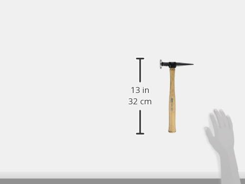 Martin 153s Cross Chisel encolhendo martelo, alça de madeira, face redonda plana 1 9/16 , cinzel 3, peso 0,85 libras