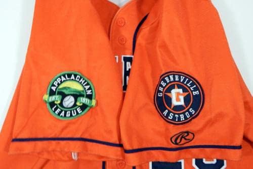 2017 Greeneville Astros Daniel Aquino 20 Game usou Orange Jersey DP08063 - Jerseys MLB usada para jogo MLB