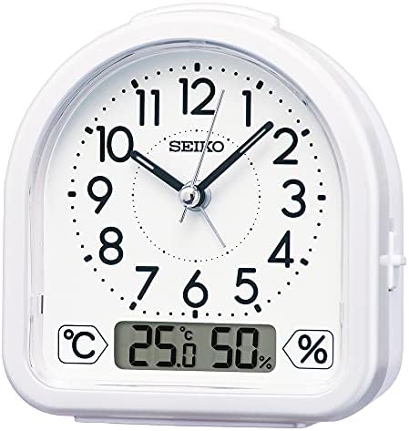 Relógio Seiko Kr512m Despertador, pérola verde claro, 4,4 x 4,3 x 2,2 polegadas