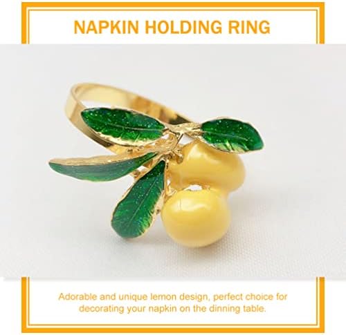 Decoração de casamento Ringas de guardanapo de metal Tropical Hawaiian Party Napkin Rings 6pcs Ringos de guardana