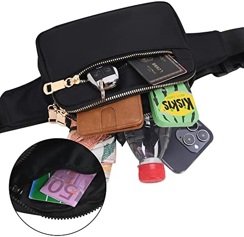 Fanny Packs for Mulher Men, Saco de cinto da cintura de moda com cinta ajustável para viajar de caminhada.