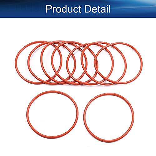 Heyiarbeit Silicone O-ring, 54mm/2,12 OD, 2,4mm/0,09 Largura, VMQ Seda anéis