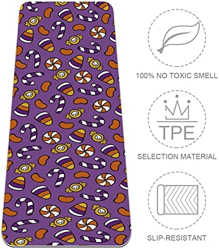 Yoga Mat Halloween Candies Eco Friendly Non Slip Fitness Exercition tapete para pilates e exercícios de piso