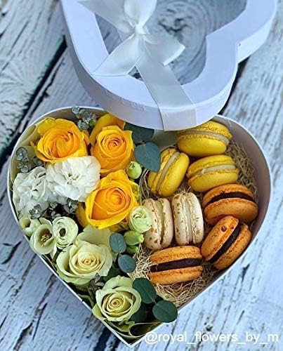 Unikpackaging Premium Quality Heart Flower Boxes, conjunto de 3, caixas de presente para arranjos de flores e presentes