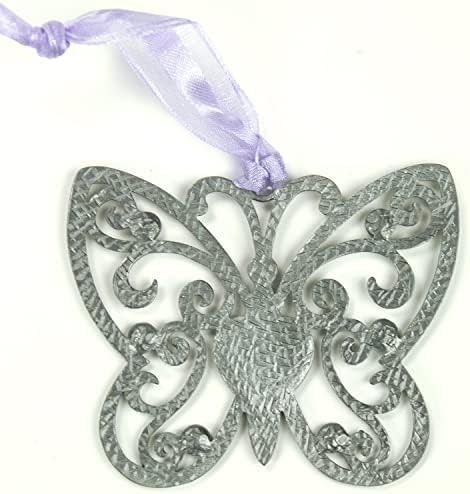 Cathedral Art Abbey & CA Forever In My Heart Butterfly Ornament on Ribbon Gift Boxed, multi