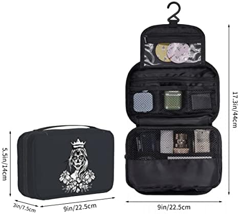 Bolsa de armazenamento de maquiagem de viagem para penduramento - bolsa de viagem de higiene pessoal com gancho suspenso, perfeito para viagens, férias, acampamento