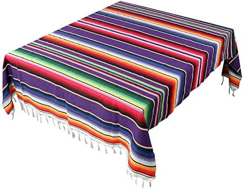 Ourwarm de 59 x 84 polegadas mexicano, topo de toalhas de mesa mexicana manta mexicana, topo de mesa de feijão de