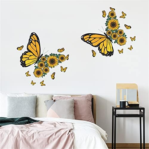 Hyuiyyyeaa Cuttout Cartas para crianças Butterfly Solter Spell Home Decoração de parede adesivo de parede decoração de cozinha