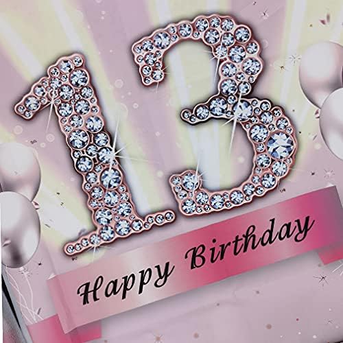 13º aniversário Decorações para meninas Feliz 13º aniversário Banner Party Party Girl de 13 anos de aniversário de festa de aniversário
