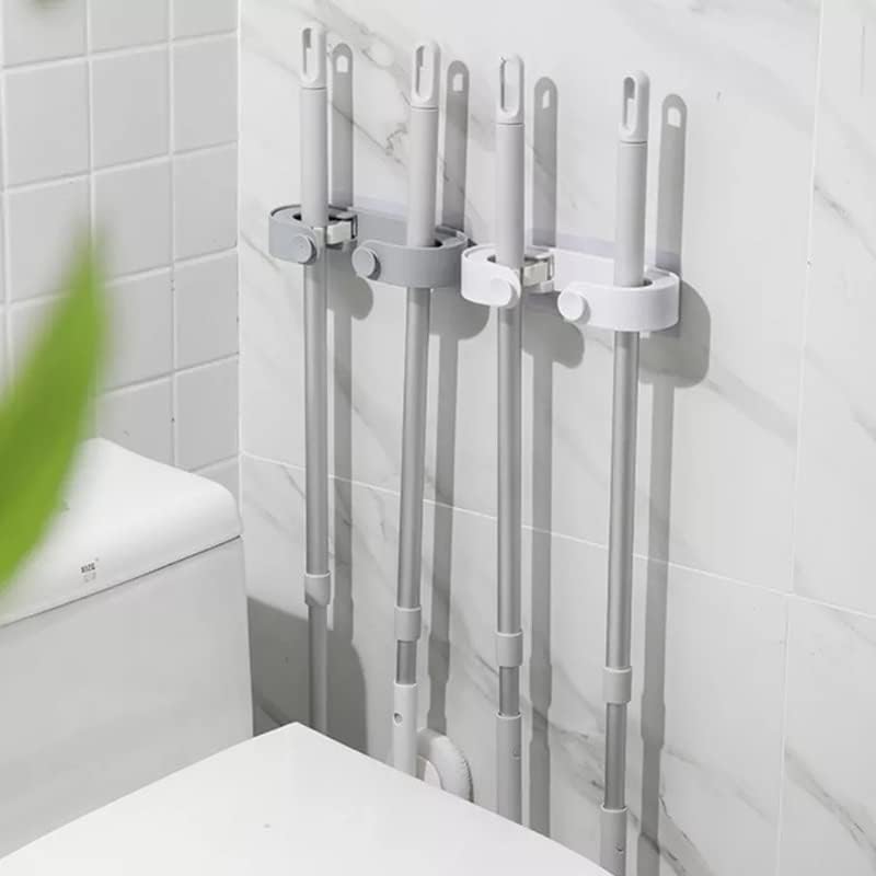 Zlxdp gancho de gancho de gancho multifuncional montado na parede sem perfuração auto-adesiva à prova d'água de escova de vassouve de banheiro rack de armazenamento de banheiro