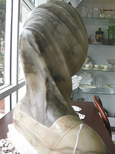 Obra-prima Marble & Alabaster Beatrice Bust, Giovanni Broggi 1853-1919, Itália