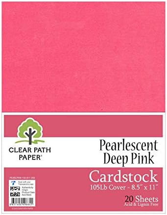 Pacote - 3 itens de cartolina - 8,5 x 11 polegadas - 105lb Tampa - SHIMMER SHIMMER METALICE DEEP PINK; Cinza metálico de aço metálico