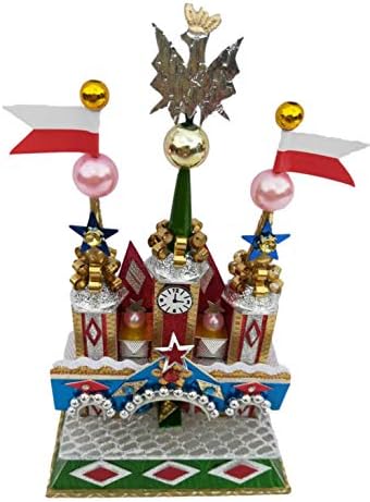 Cracóvia Natividade -szopka, creche com a Sagrada Família em uma Igreja com 5 âmbas.