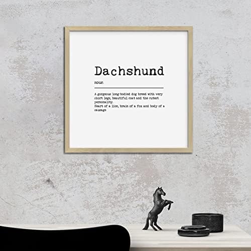 Dachshund substantivo definição de madeira signo de letreiro primitivo decoração vintage citação de frase sinais de madeira