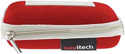 Capa de fone de ouvido com proteção rígida da Navitech Red compatível com os fones de ouvido sem fio Hank True HKBT208