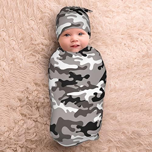 Moremohome Camar Swaddle Planta, cobertor cinza bebê, swaddler de bebê, coisas de menina de bebê, cobertores elásticos do registro do bebê, mexem-me 0-3 meses, 2-2-09