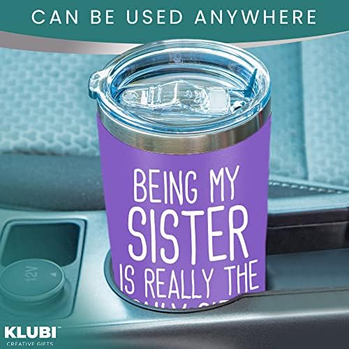 Presentes irmãs da Klubi de irmã irmã - ser minha irmã é o único presente que você precisa de 20 onças de caneca de café púrpura
