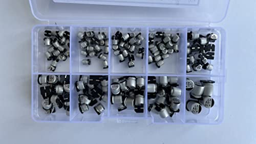 10 Valores 165-PCs [0,47UF ~ 470UF] SMD Kit de sortimento de capacitores eletrolíticos de alumínio SMD