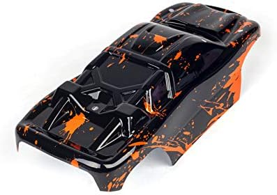 Corpo personalizado laranja lamacento sobre preto compatível com 1/10 de escala RC Car ou caminhão R-G-01