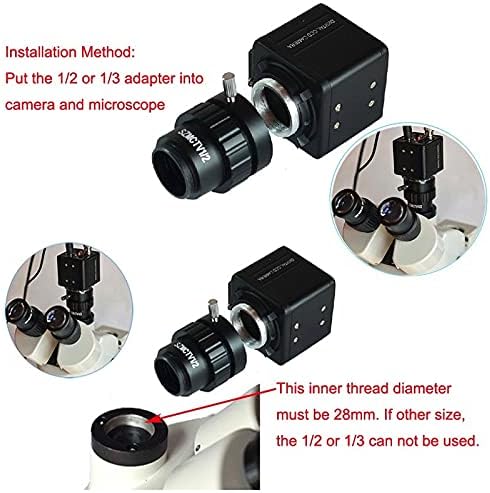 Kit de acessórios para microscópio 0,5x 0,3x C Adaptador de montagem Reduzir lentes câmera de microscópio estéreo trinocular lâminas