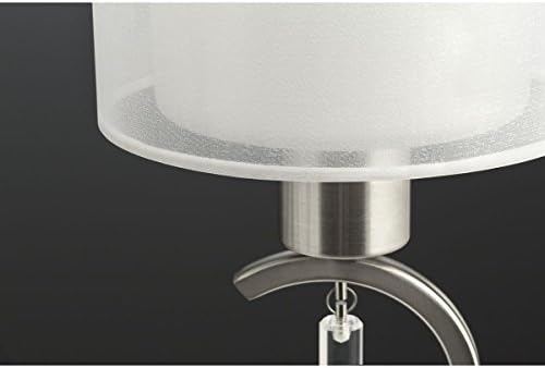 Iluminação de progresso P4697-09 Convite 9-Lt., Chandelador de 2 camadas com tons de mylar de seda branca