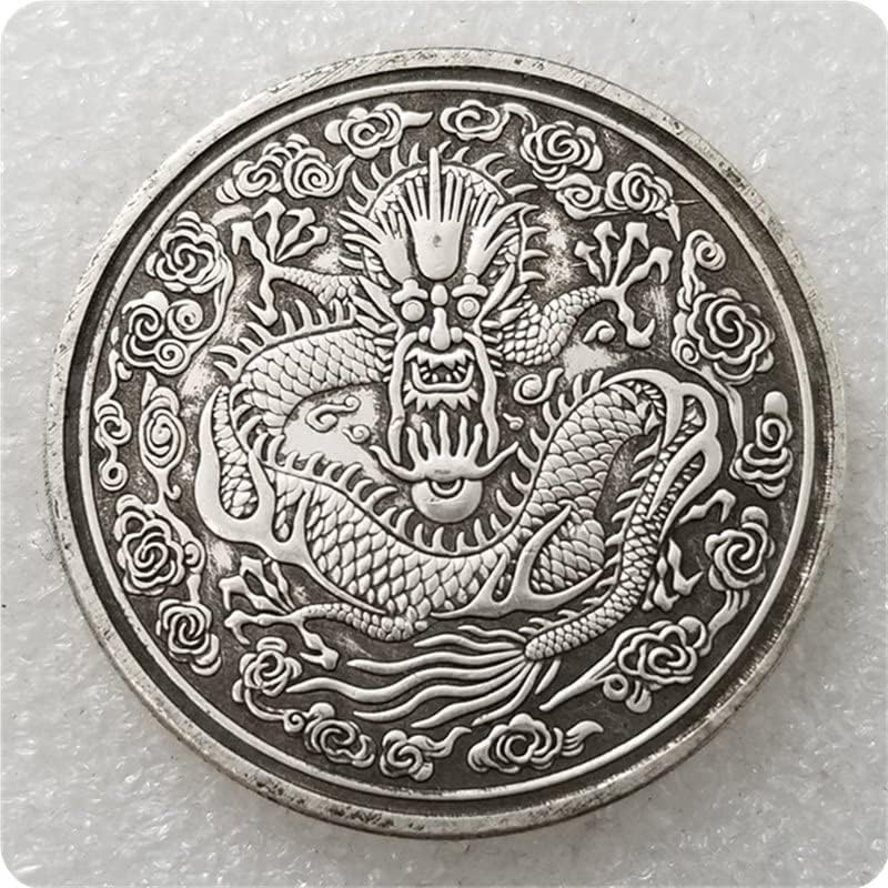 Avcity antique artesanato espessado Qing Gold Coin um ou dois Guangxu Bingwu Comemorativa Coin Silver Dollar Wholesale0302