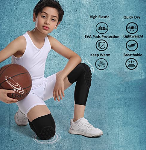 Topeter Basketball Kneeves Boys Compressão de compressão Mangas de proteção do joelho 1 para jovens Skate Skate Skate Snowboard