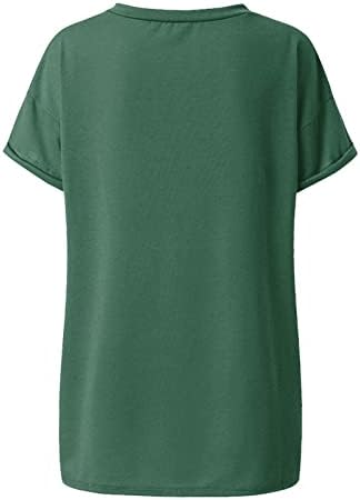 Vneck blusa para meninas adolescentes de verão no outono de manga curta Brunch tops tamis t women women 2023 roupas