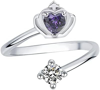 Anéis para mulheres 2023 Presentes de aniversário Presentes ajustáveis ​​de zircão de jóias Anel de jóias Personalidade Coroa de moda Rings